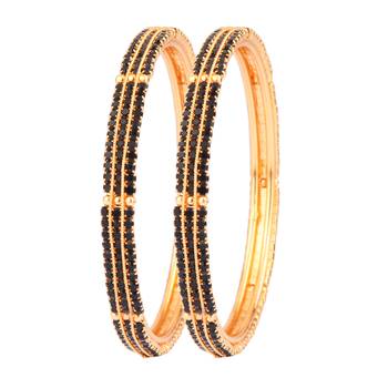 Black cubic zirconia bangles-and-bracelets 1