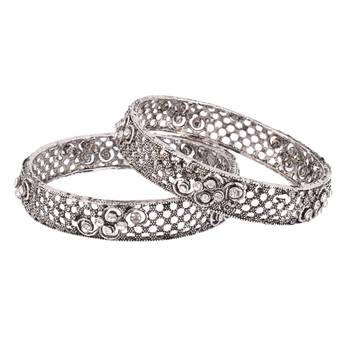 Silver cubic zirconia bangles-and-bracelets 3