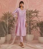 Sequin Gathered Kurta Set