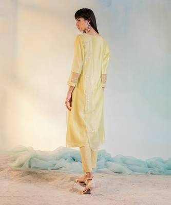 Sequin Gathered Kurta Set  4