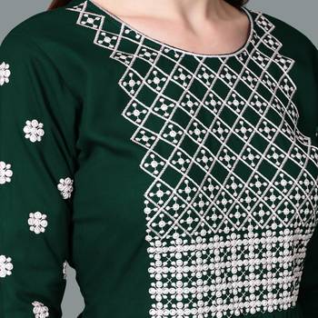 LIMBUDI CREATION Women's Rayon Embroidered A-Line Kurta 5