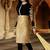 Golden and Black embroidered Velvet unstitched salwar with dupatta