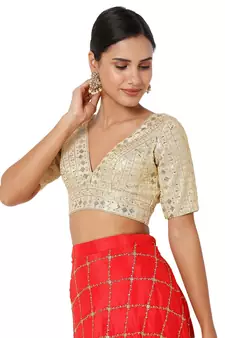 Women's Art Silk Padded Blouse