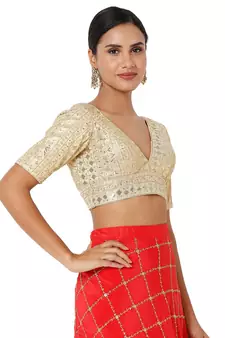 Women's Art Silk Padded Blouse