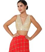 Women's Art Silk Padded Blouse