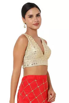 Women's Art Silk Padded Blouse
