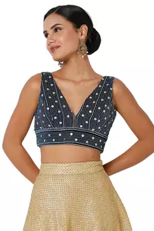Women's Velvet Padded Blouse