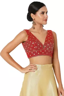 Women's Velvet Padded Blouse