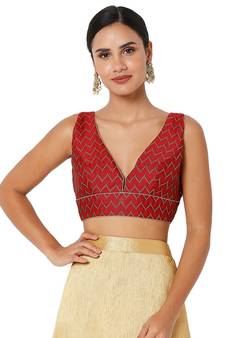 Women's Jacquard Padded Blouse