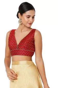 Women's Jacquard Padded Blouse
