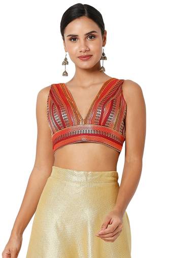 Women's Jacquard Padded Blouse