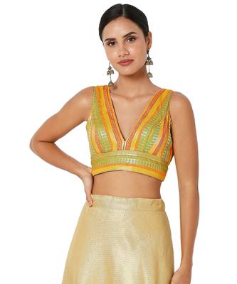 Muhenera Women's Jacquard Padded Blouse 1