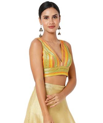 Muhenera Women's Jacquard Padded Blouse 4
