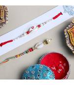 Set of 2 Kuadi And Pearl Designer Rakhi and Lumba
