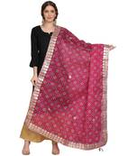 Magenta Patola Print Kota Doriya Gota Patti Work Dupatta