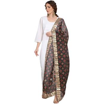 Black Patola Print Kota Doriya Gota Patti Work Dupatta 3