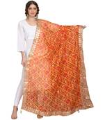 Orange Patola Print Kota Doriya Gota Patti Work Dupatta