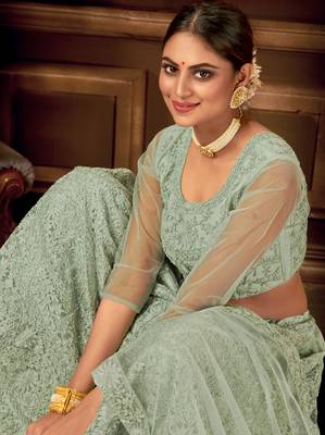 Mint Green Eid Lehenga for Women 5