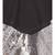 Black & Silver Toned Sequined Georgette Sheath Dress