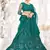 Green embroidered net semi stitched lehenga