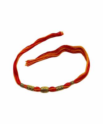 (Combo of 3) Simple Beautiful Beaded Rakhi Mauli Thread Rakhee For Raksha Bandhan 3