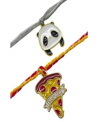 (Rakhi Set of 2) Unique Designer Cute Cartoon Thread Rakhi Pendants For Kids 2