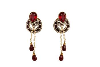 Awesome Maroon Earrings 1