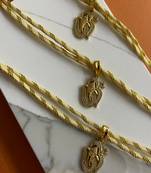 (Combo of 3) Beautiful Thread Rakhi With American Diamond Gold Plated Lord Ganesha Om Rakhi