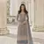 Grey Color Net Fabric Salwar Suit In Net Fabric With Embroidery As