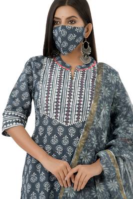 Blue woven rayon combo-kurtis 2