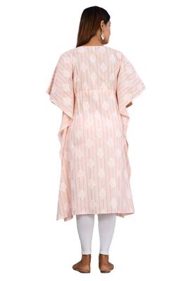 Pink woven cotton party-wear-kurtis 4