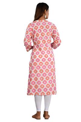 Pink woven cotton kurtas-and-kurtis 4