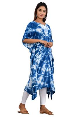 Navy-blue woven cotton party-wear-kurtis 3