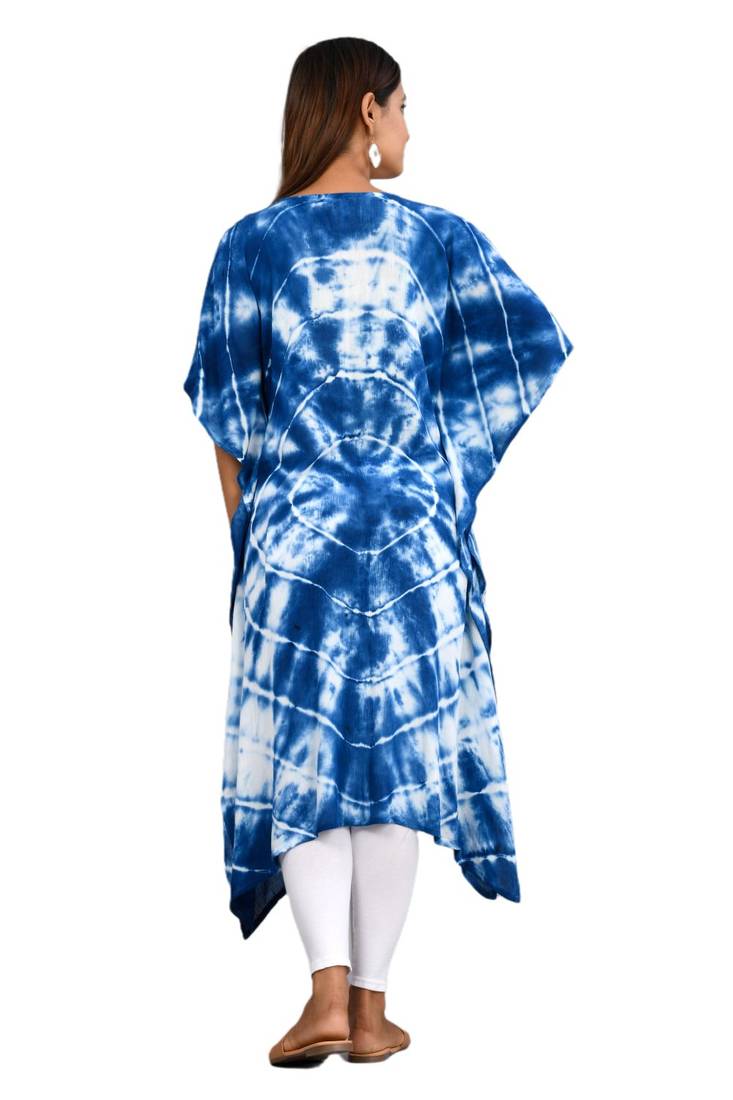 Navy-blue woven cotton party-wear-kurtis