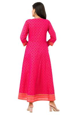 Pink woven cotton kurtas-and-kurtis 4