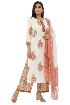 White woven cotton combo-kurtis 3