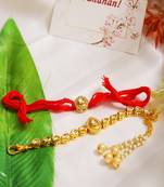 Handcrafted Kundan Rakhi & Lumba Set of 2