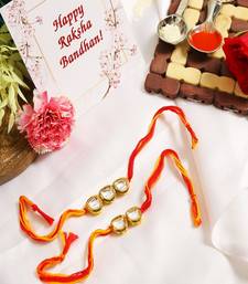 Kundan Handmade Rakhi- Set of 2