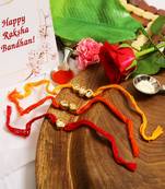 Kundan Handmade Rakhi Set Of 3