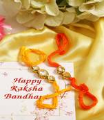 Kundan Handmade Rakhi Set Of 2