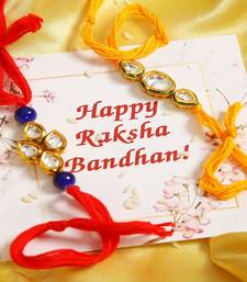 Kundan Handmade Rakhi Set Of 2
