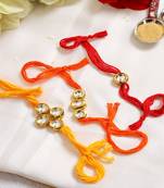 Kundan Handmade Rakhi Set Of 3