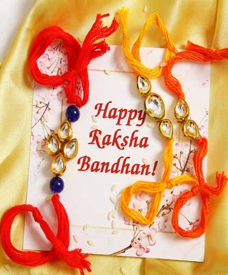 Kundan Handmade Rakhi Set Of 3 2