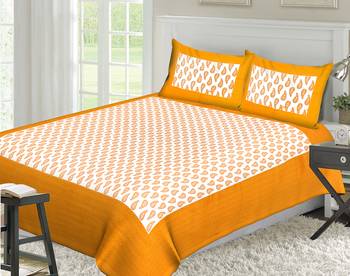 rajasthani Jaipur Sanganeri Prints Cotton Bedsheet For Double Bed With two Pillow Cover Size 90x 100 Inch 1