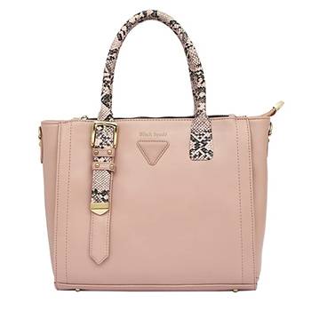 Pink Self Design Animal Print Handbag 1