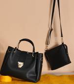 Black Solid Handheld Bag