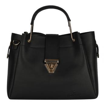 Black Solid Handheld Bag 2