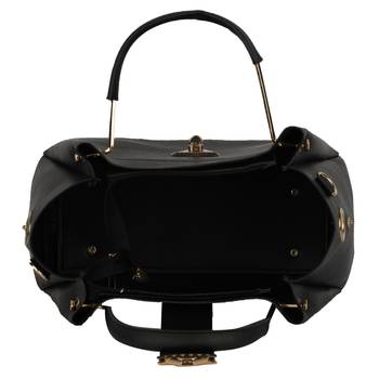 Black Solid Handheld Bag 4