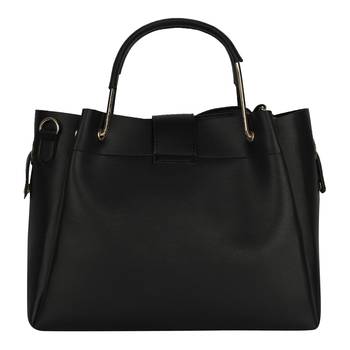 Black Solid Handheld Bag 5