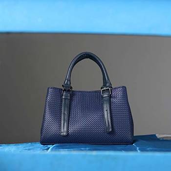 Blue Textured Handbag 1